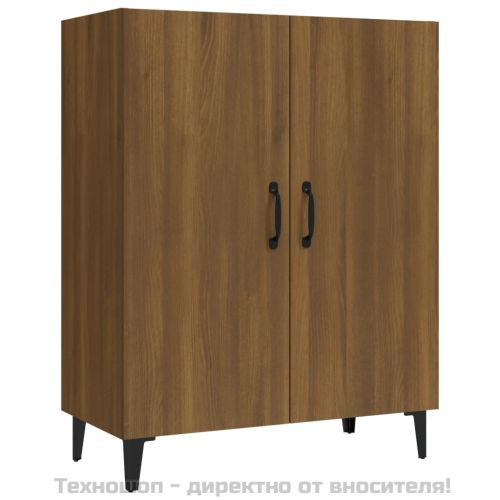 Сайдборд, Кафяв дъб, 70x34x90 см, инженерно дърво