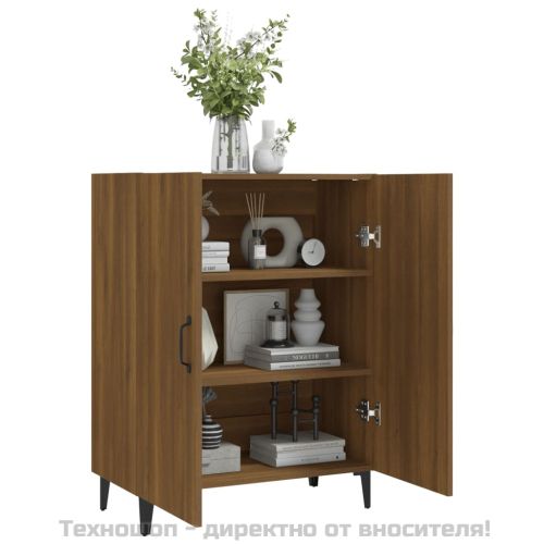 Сайдборд, Кафяв дъб, 70x34x90 см, инженерно дърво