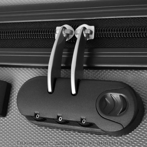 Комплект твърди куфари от три части сребрист 45,5/55/66 см