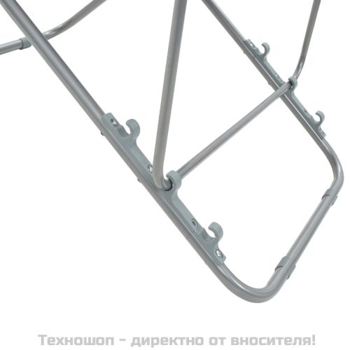 Сгъваеми плажни столове, 2 бр, стомана и оксфорд тъкан, червени