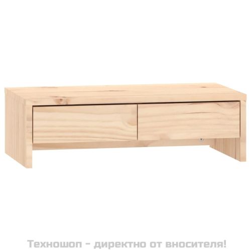Поставка за монитор, 50x27x15 см, бор масив