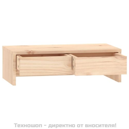 Поставка за монитор, 50x27x15 см, бор масив