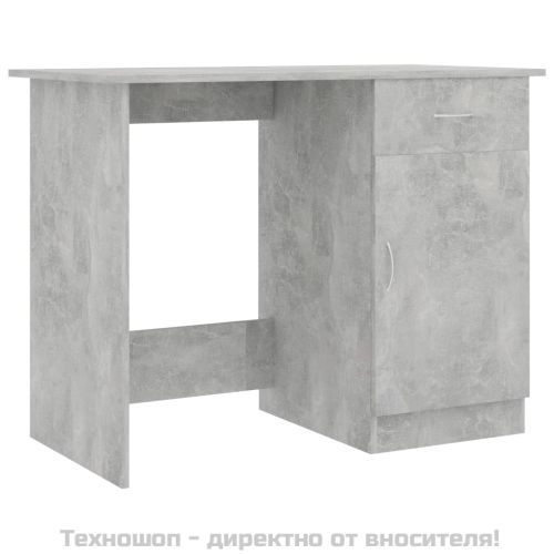 Бюро, бетонно сиво, 100x50x76 см, инженерно дърво