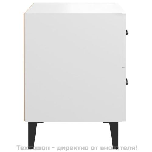Нощни шкафчета, 2 бр, бели, 40x35x47,5 см