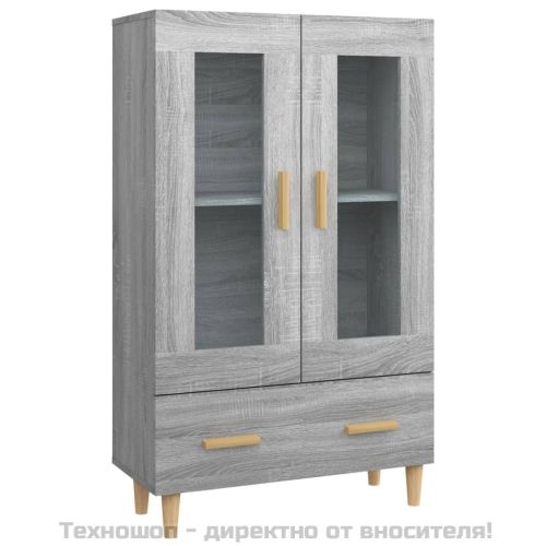 Висок шкаф, сив сонома, 70x31x115 см, инженерно дърво