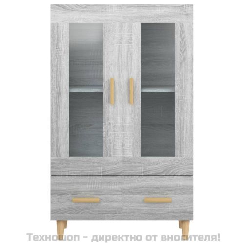 Висок шкаф, сив сонома, 70x31x115 см, инженерно дърво
