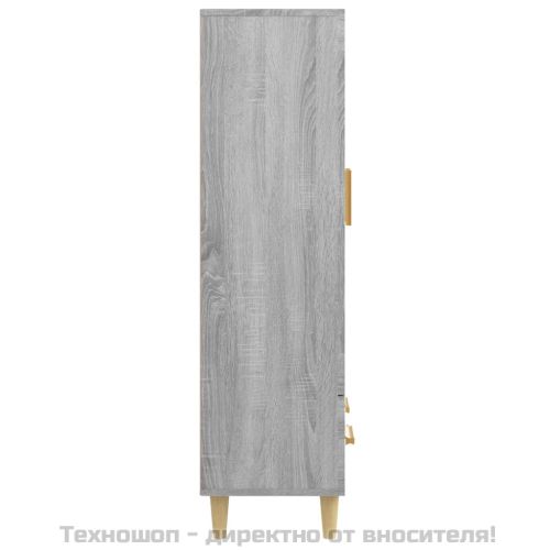 Висок шкаф, сив сонома, 70x31x115 см, инженерно дърво