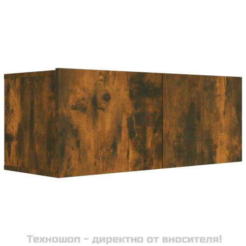 ТВ шкаф, опушен дъб, 80x30x30 см, инженерно дърво