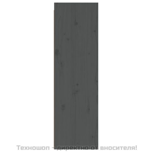 Стенни шкафове, 2 бр, сиви, 30x30x100 см, бор масив