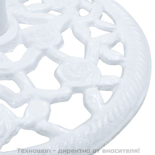 Основа за чадър, бяла, 12 кг, 48 см, чугун