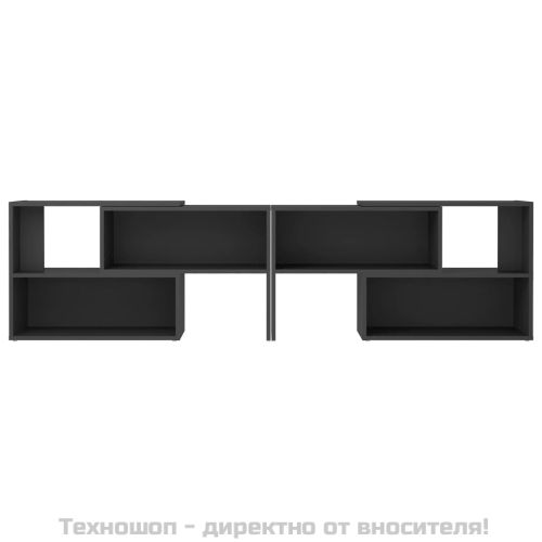 ТВ шкаф, сив, 149x30x52 см, инженерно дърво