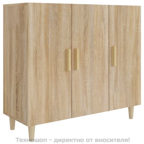 Сайдборд, дъб сонома, 90x34x80 см, инженерно дърво