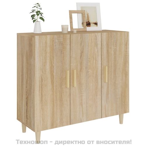 Сайдборд, дъб сонома, 90x34x80 см, инженерно дърво