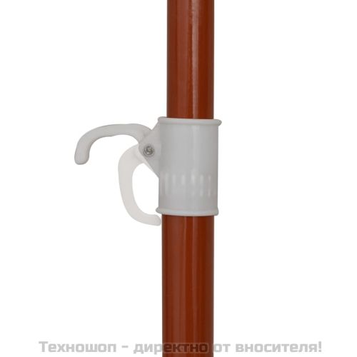 Градински чадър със стоманен прът, 180 см, антрацит