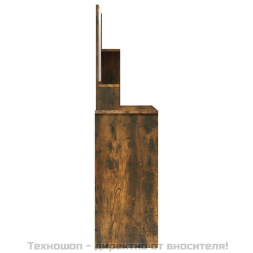 Тоалетка с огледало, Опушен дъб, 86,5x35x136 см