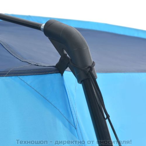 Палатка за басейн, текстил, 660x580x250 см, синя