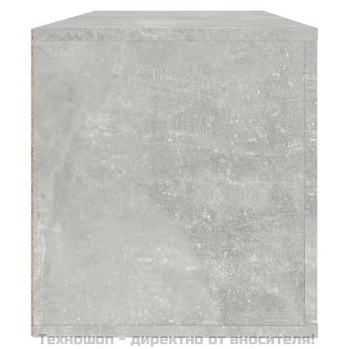 Шкаф за обувки, бетонно сив, 100x35x38 см, инженерно дърво