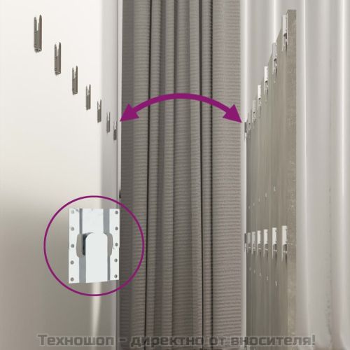 Стенна табла за легло бетонно сив 240x1,5x80 см инженерно дърво