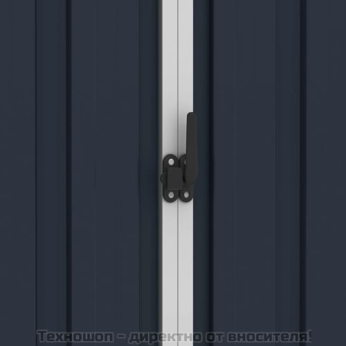 Градинска барака, антрацит, 205x129x183 см, поцинкована стомана