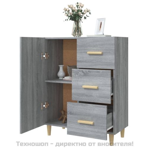 Сайдборд, сив сонома, 69,5x34x90 см, инженерно дърво