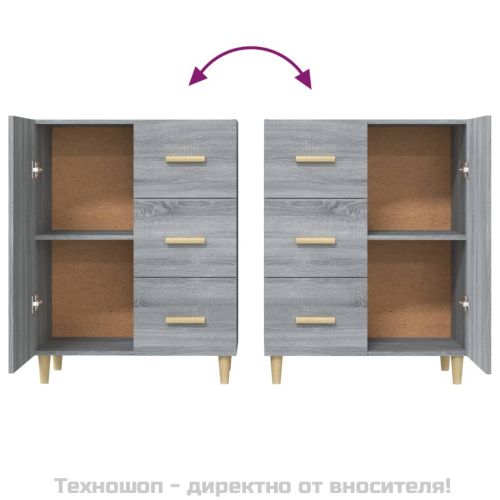 Сайдборд, сив сонома, 69,5x34x90 см, инженерно дърво