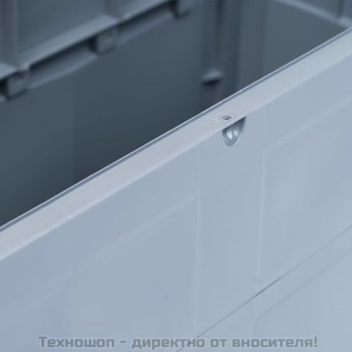 Градинска кутия за съхранение, 320 л, сиво-черна