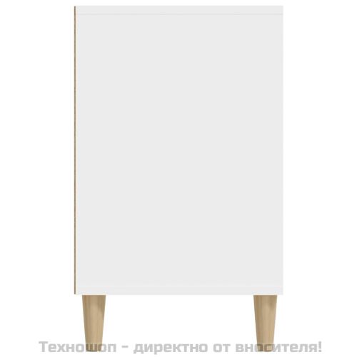 Шкаф за обувки, бял, 102x36x60 см, инженерно дърво