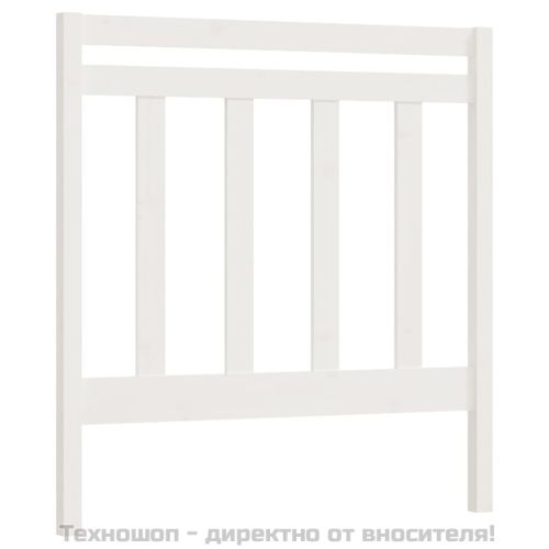Горна табла за легло, бяла, 95x4x100 см, бор масив