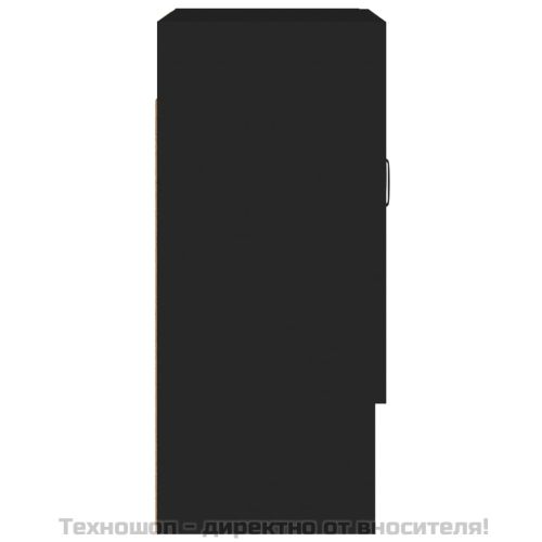 Стенен шкаф, черен, 60x31x70 см, инженерно дърво
