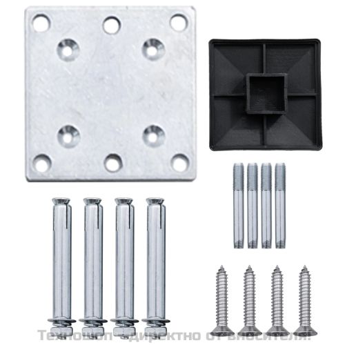 Градинска ограда, WPC, 175x186 см, кафява