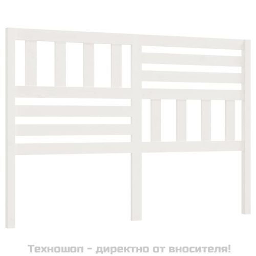 Горна табла за легло, бяла, 166x4x100 см, бор масив