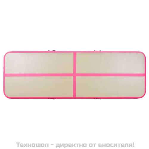 Надуваем дюшек за гимнастика с помпа, 600x100x10 см, PVC, розов