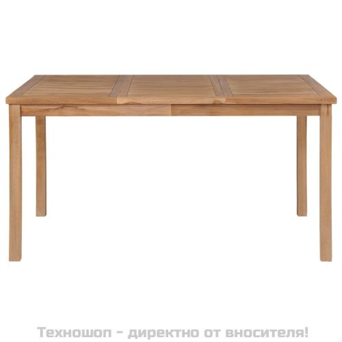 Градински комплект за хранене, 7 части, 150x90 см, масивно тиково дърво