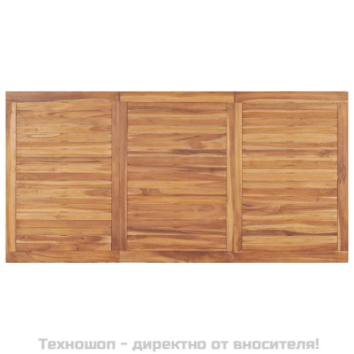 Градински комплект за хранене, 9 части, 180x90 см, масивно тиково дърво