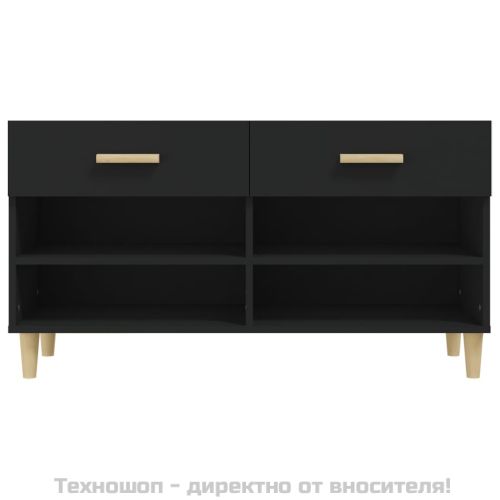 Шкаф за обувки, бял, 102x35x55 см, инженерно дърво