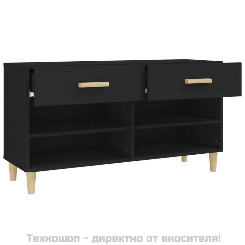 Шкаф за обувки, бял, 102x35x55 см, инженерно дърво