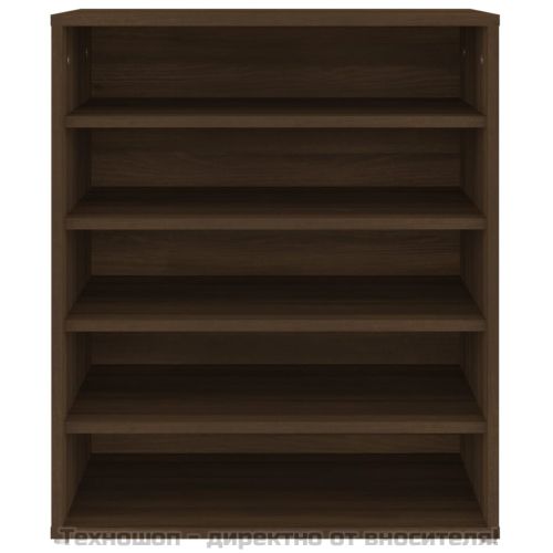 Шкаф за обувки, кафяв дъб, 60x35x70 см, инженерно дърво