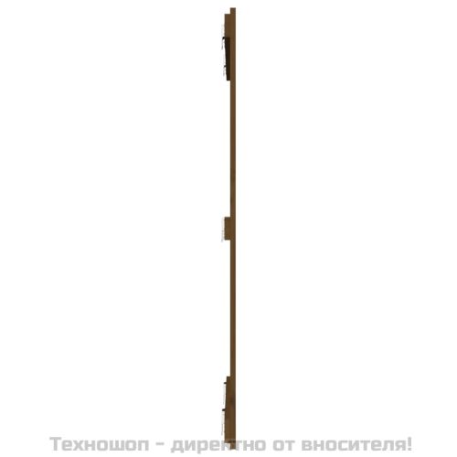 Стенна табла за спалня, меденокафява, 82,5x3x110 см, бор масив