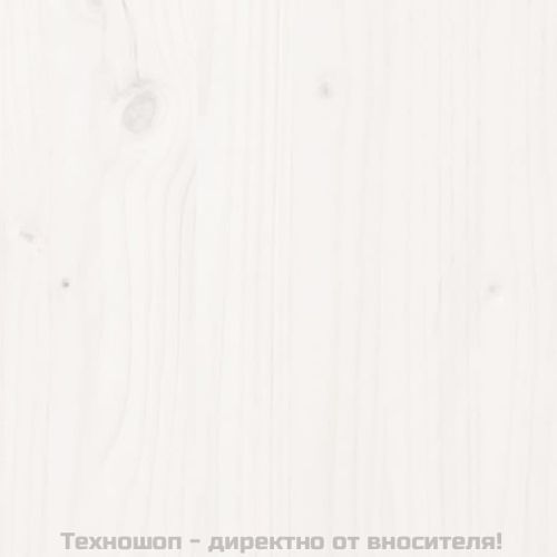 Горна табла за легло, бяла, 125,5x4x100 см, бор масив