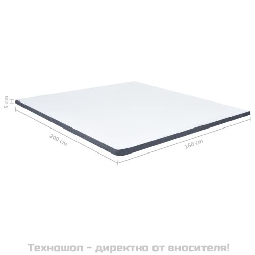 Топ матрак за боксспринг легло 200x160x5 см, със средна мекота