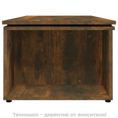 Кафе маса, опушен дъб, 150x50x35 см, инженерно дърво