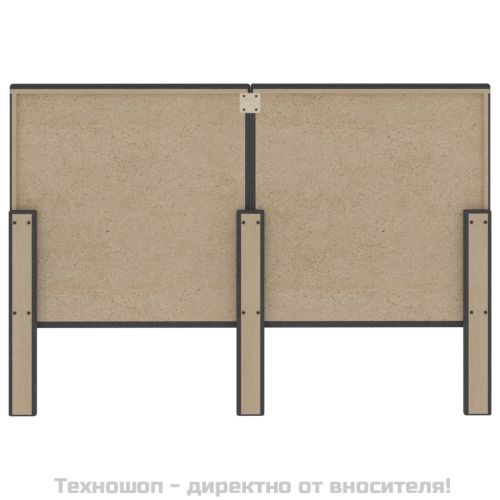 Тапицирана табла за спалня тъмносива текстил 140x200 см