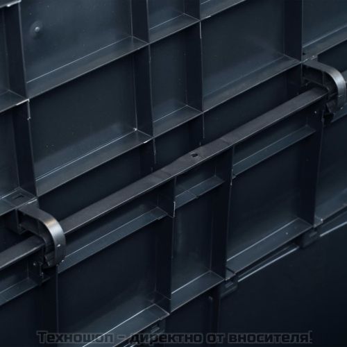 Градинска кутия за съхранение, 320 л, черна