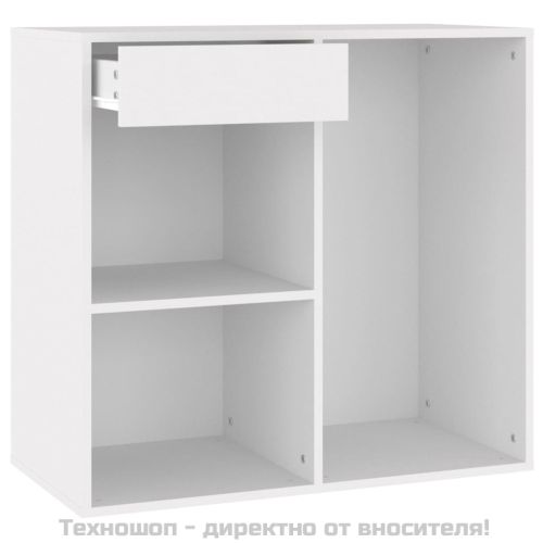 Козметичен шкаф, бял, 80x40x75 см, инженерно дърво