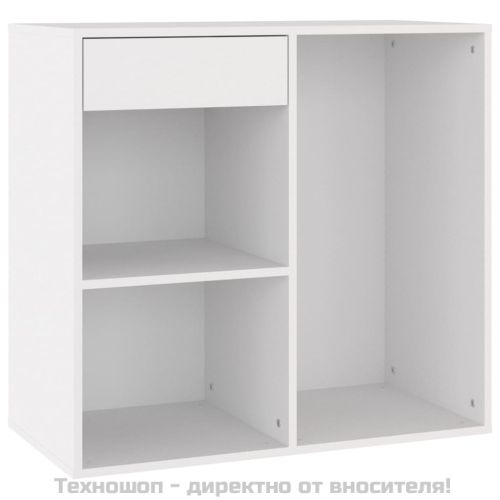 Козметичен шкаф, бял, 80x40x75 см, инженерно дърво