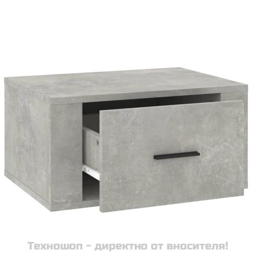 Нощно шкафче за стенен монтаж, бяло, 50x36x25 см