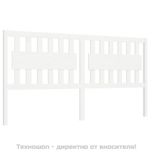 Горна табла за легло, бяла, 145,5x4x100 см, бор масив