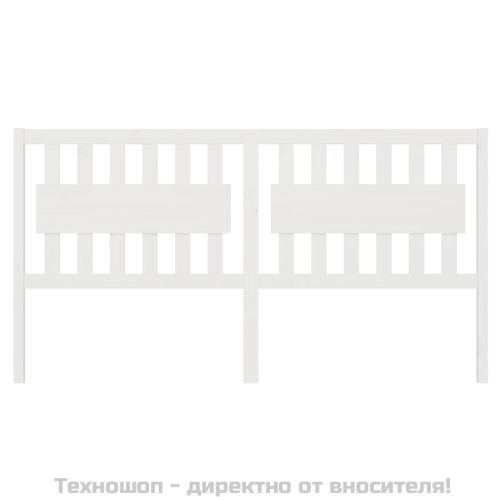 Горна табла за легло, бяла, 145,5x4x100 см, бор масив
