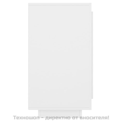 Сайдборд, бял, 80x40x75 см, стомана