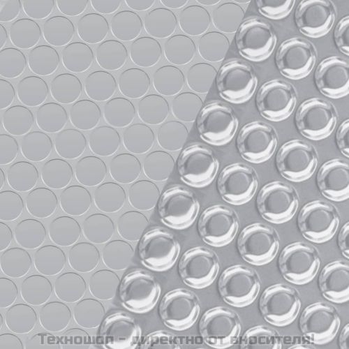 Покривало за басейн, сребристо, 975x488 см, PE